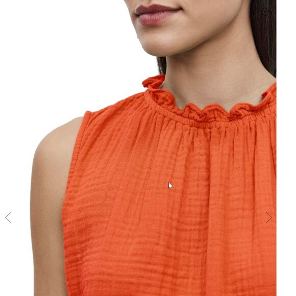 🔥 NWT Velvet by Graham & Spencer Bianca 06 Sleeveless Top - Paprika Small 🔥 - Picture 4 of 14
